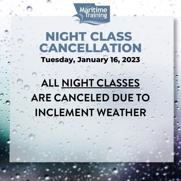 Night class cancellation